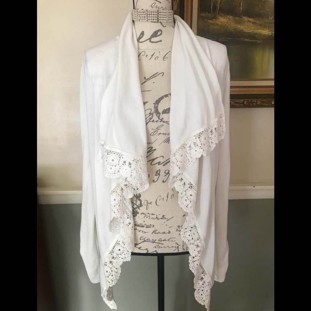 Rare Vintage Women’s Lace Open Front Cardigan